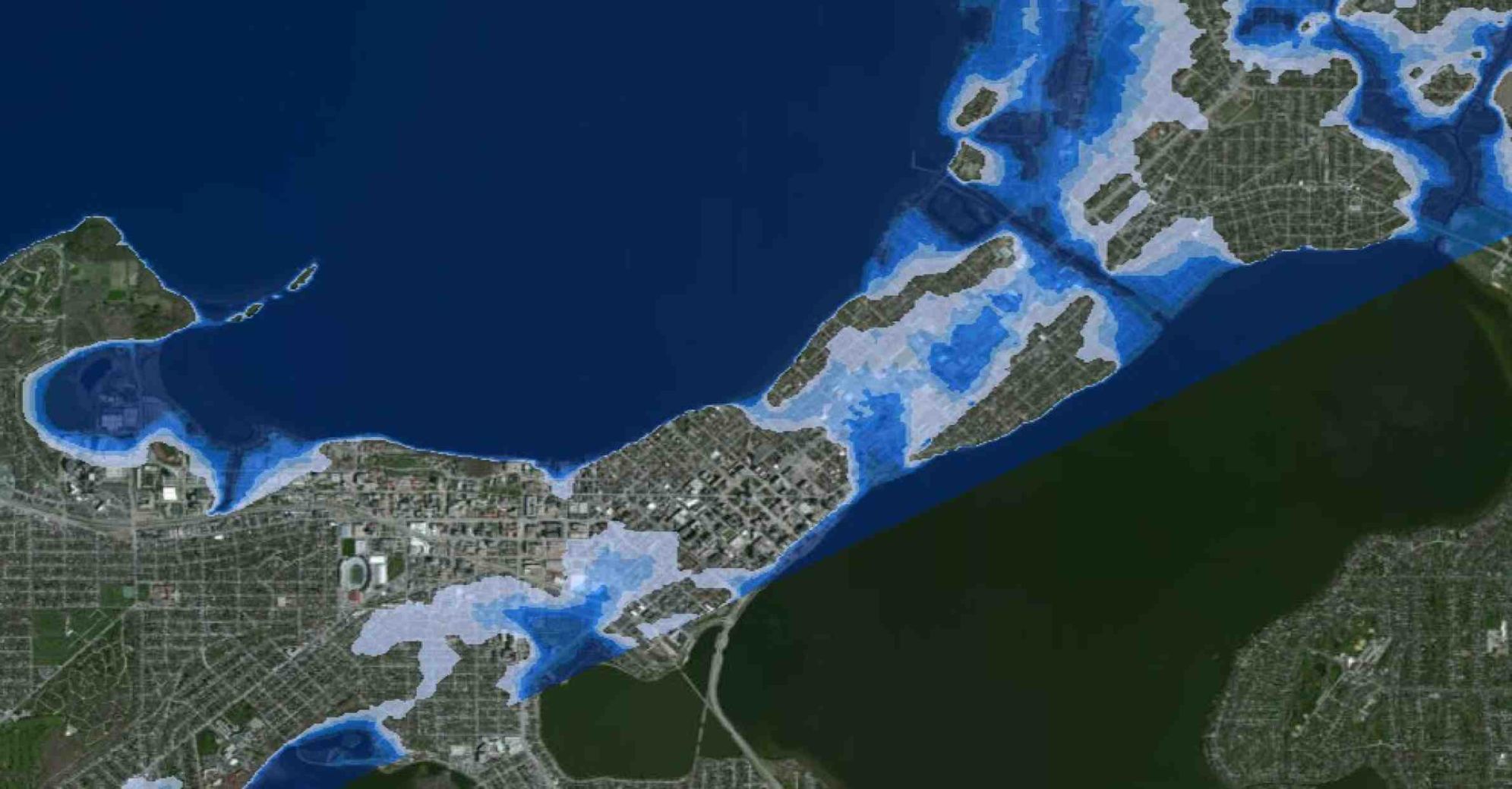 UW isthmus flooding projection if giant rainstorm hits